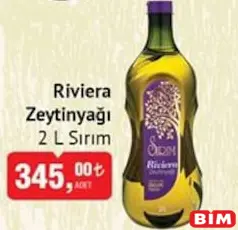 SIRIM RİVİERA ZEYTİNYAĞI 2 L fiyat ve kampanya bilgisi